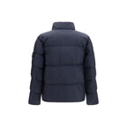 Blue Polyamide Full-Length Jacket
