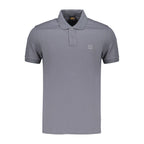 Blue Cotton Men's Polo Shirt