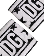 Men Set White Black Wool Logo #DGMILLENNIALS Wristband