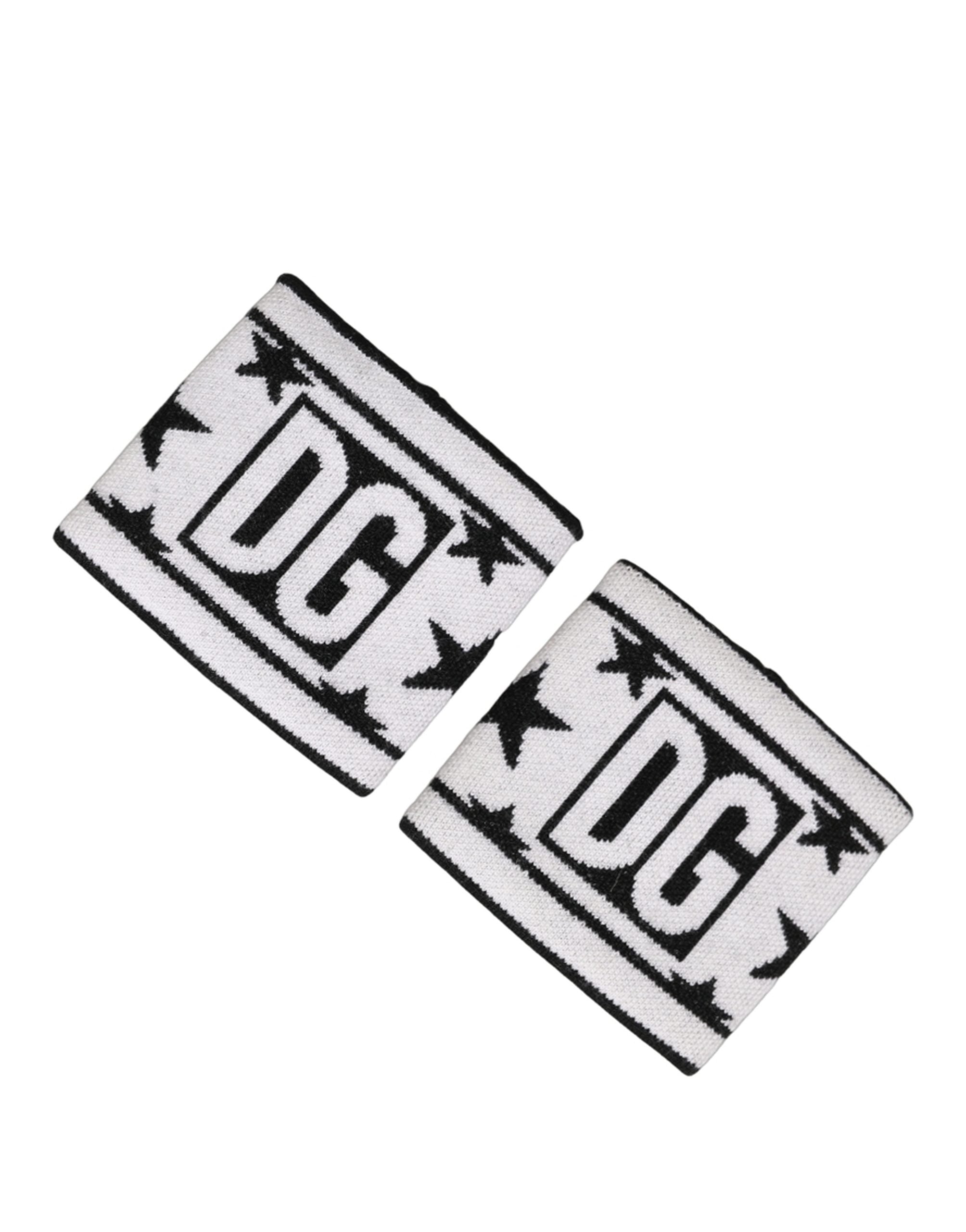 Men Set White Black Wool Logo #DGMILLENNIALS Wristband