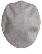 Men Light Grey Cashmere Newsboy Cabbie Cap Hat