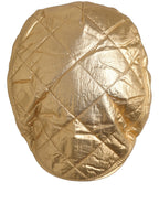 Men Gold Wide Quilted Newsboy Capello Hat