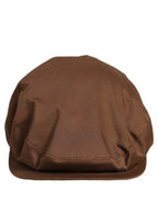 Men Brown Cotton Newsboy Capello Cabbie Hat