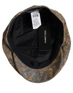 Men Brown Cotton Newsboy Capello Cabbie Hat