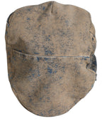 Brown Cotton Denim Newsboy Capello Cabbie Hat