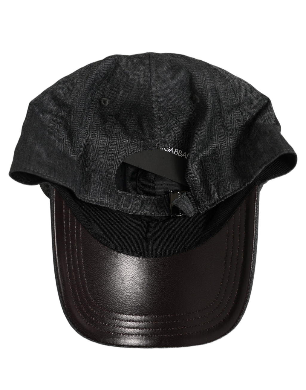Men Dark Gray Herringbone Baseball Cap Hat