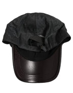 Men Dark Gray Herringbone Baseball Cap Hat