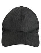 Men Dark Gray Herringbone Baseball Cap Hat