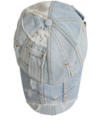 Men Blue Patchwork Cotton Denim Baseball Cap Hat