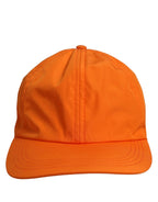 Men Orange Polyester Baseball Cap 6 Panels Hat