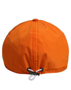 Men Orange Polyester Baseball Cap 6 Panels Hat