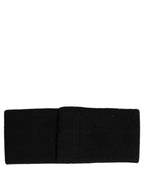 Men Black Cashmere Logo Plaque Head Band One Size Hat