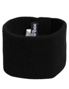 Men Black Cashmere Knitted Logo Head Band One Size