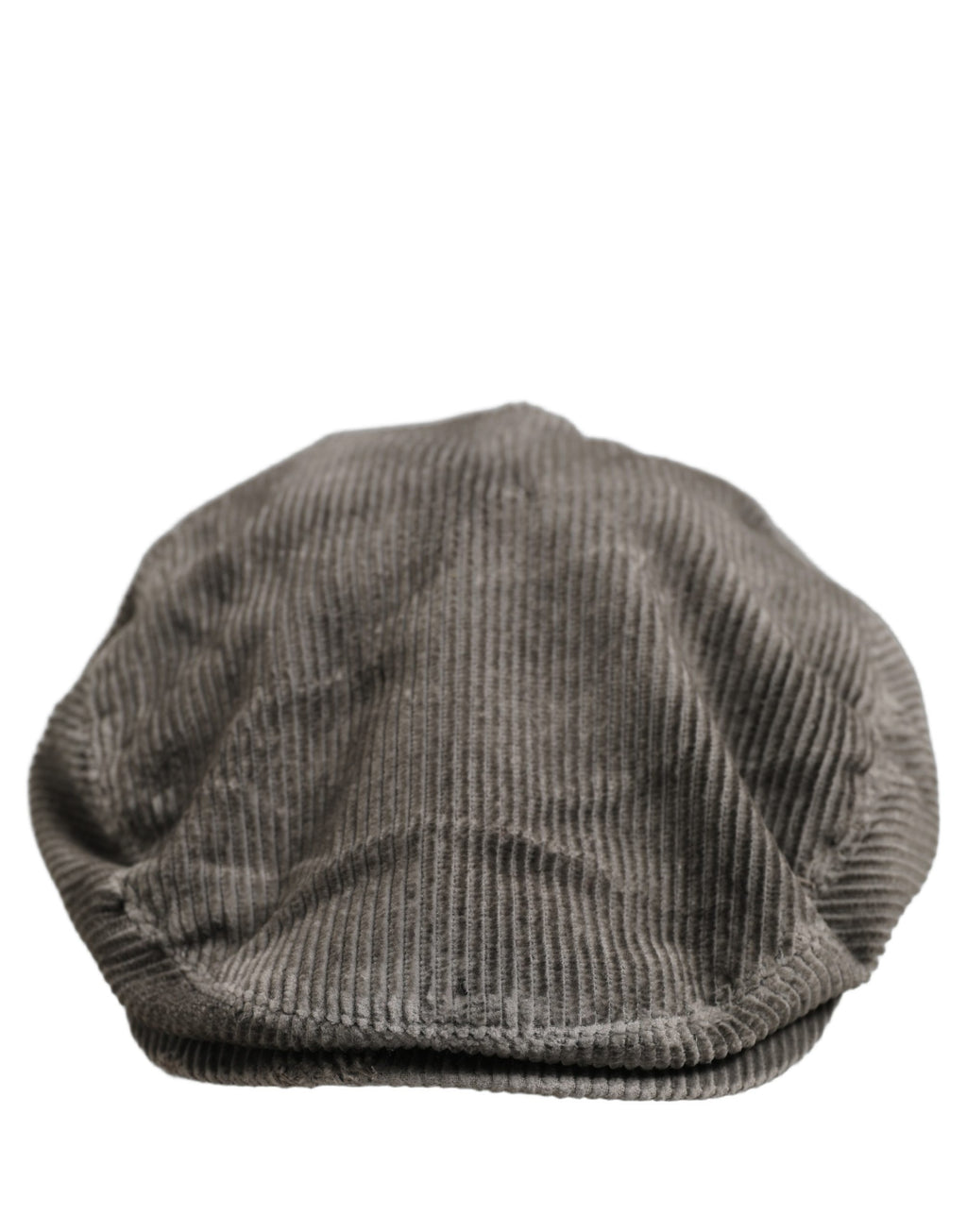Men Grey Cotton Corduroy Cloth Newsboy Cap Hat