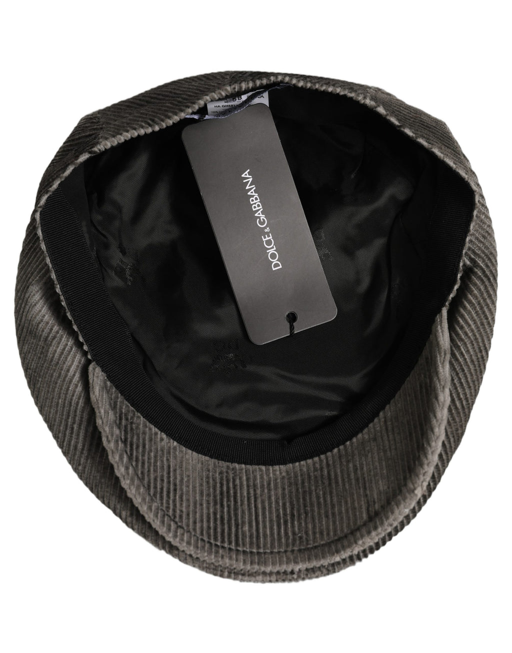 Men Grey Cotton Corduroy Cloth Newsboy Cap Hat