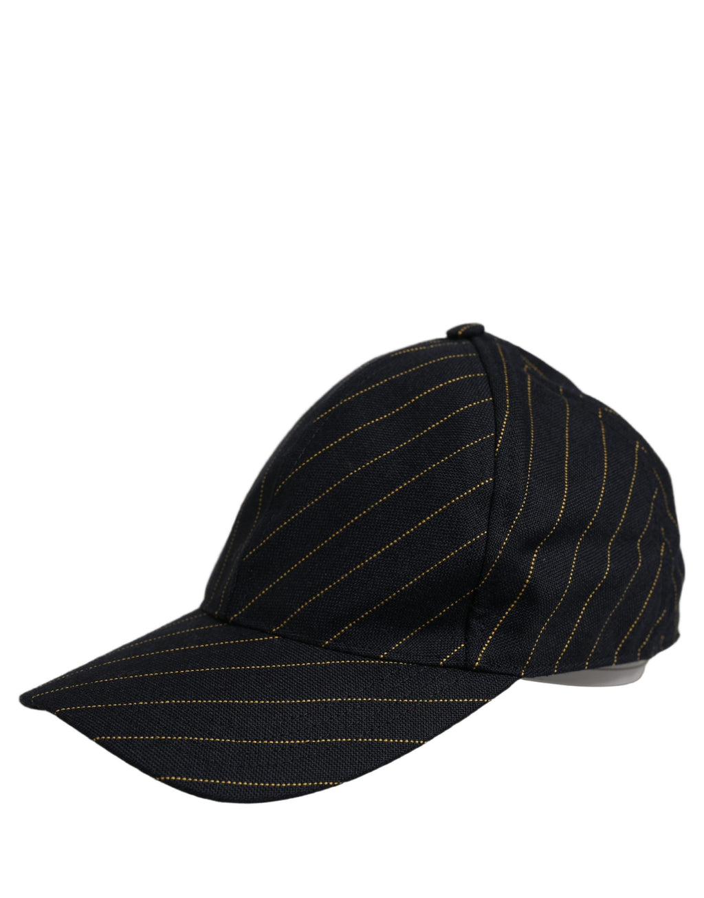 Black Gold Pinstriped Cotton Baseball Cap Hat
