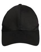 Men Black Cotton Baseball Cap 6 Panels Hat