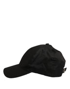 Men Black Cotton Baseball Cap 6 Panels Hat