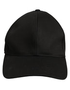 Men Black Cotton Baseball Capello 6 Panels Hat