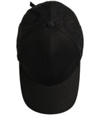 Men Black Cotton Baseball Capello 6 Panels Hat
