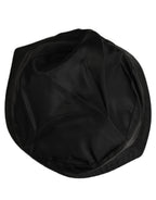 Men Black Nylon Wide Brim Bucket Capello Hat