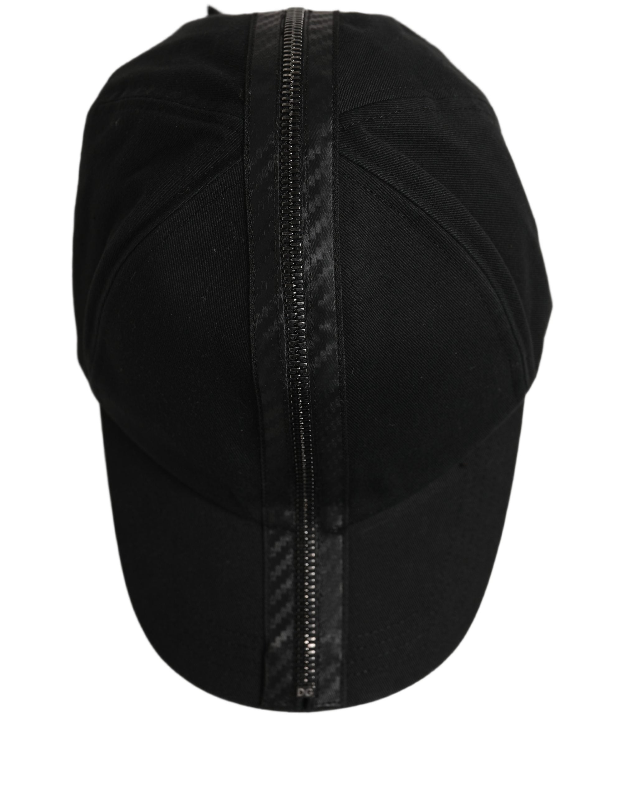 Men Black Cotton Baseball Cap 6 Panels Hat