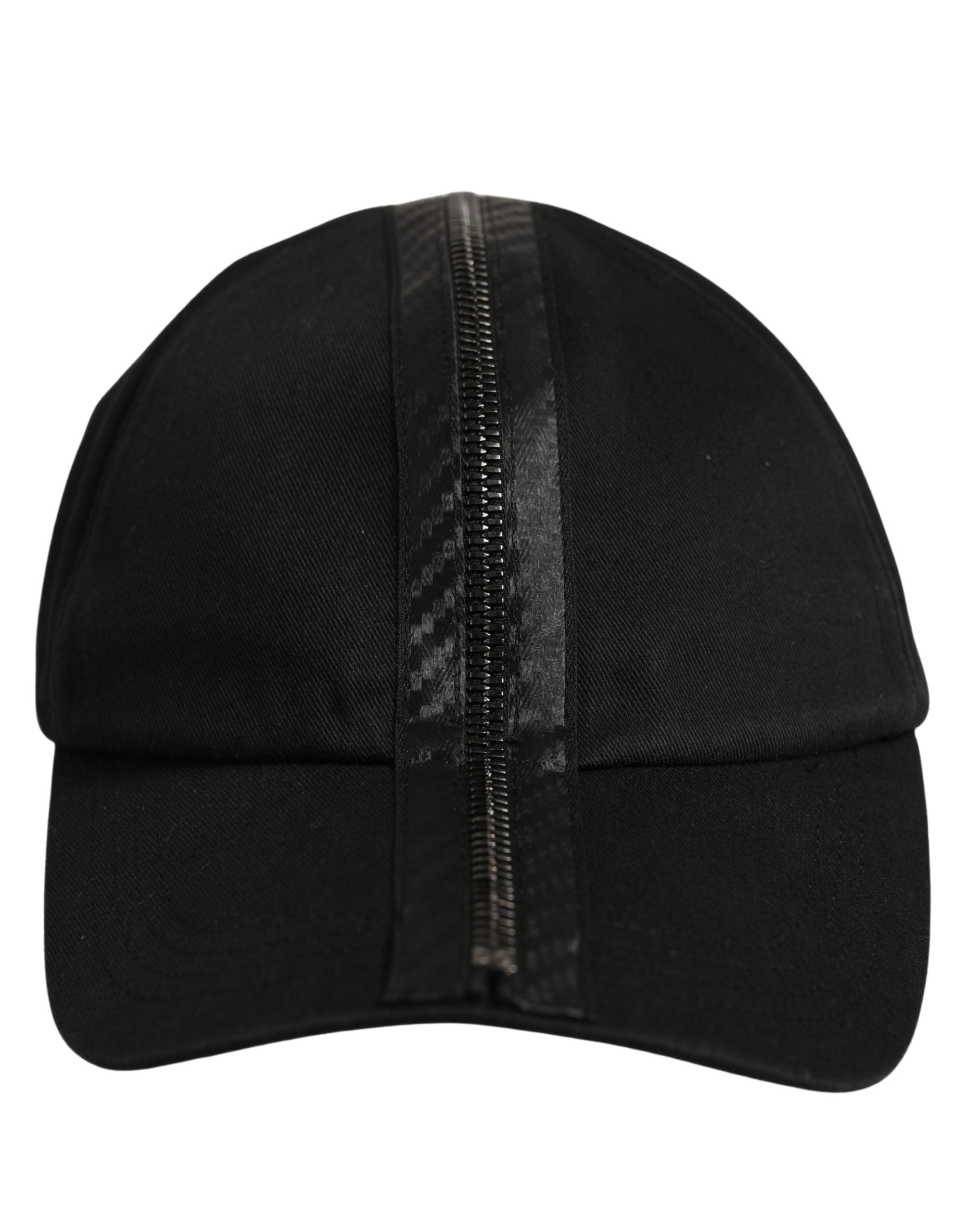 Men Black Cotton Baseball Cap 6 Panels Hat