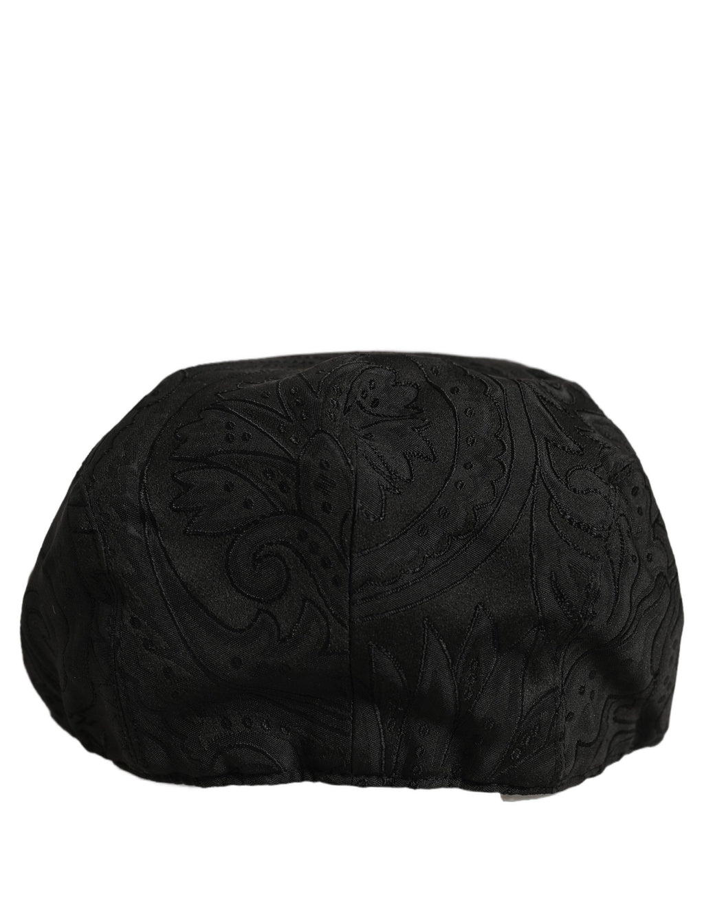 Men Black Floral Jacquard Newsboy Capello Hat