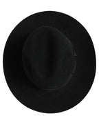 Men Black Classic Wide Brim Fedora Capello Hat