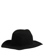 Men Black Classic Wide Brim Fedora Capello Hat
