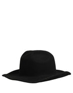 Men Black Classic Wide Brim Fedora Capello Hat