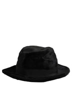 Men Black Classic Wide Brim Fedora Capello Hat