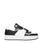 Black Leather Low Top Sneakers
