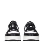 Black Leather Low Top Sneakers