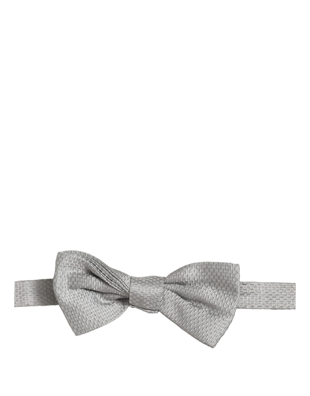 Men Gray 100% Silk Adjustable Neck Papillon Bow Tie