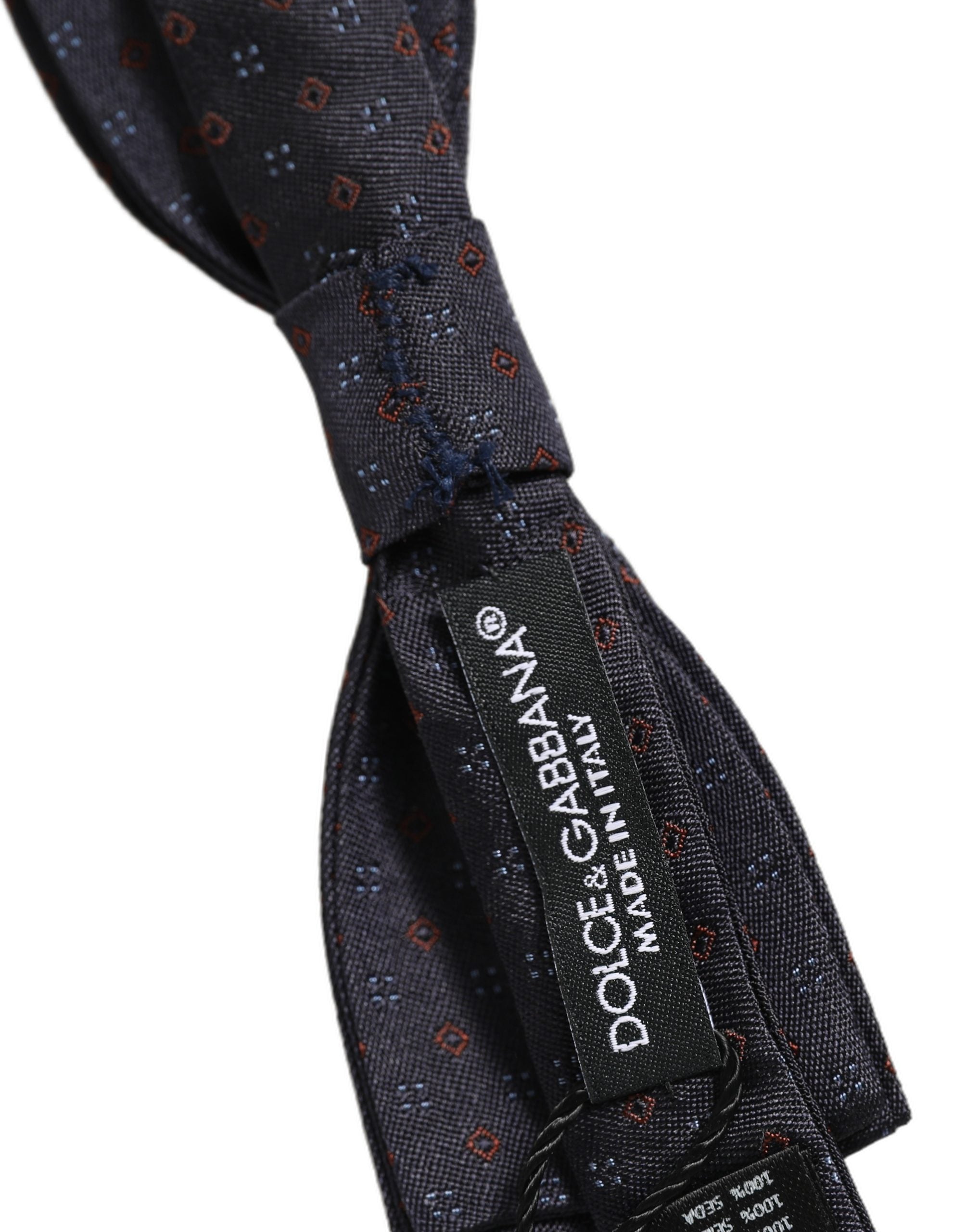 Black Diamond Pattern Adjustable Neck Papillon Bow Tie