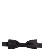 Black Diamond Pattern Adjustable Neck Papillon Bow Tie