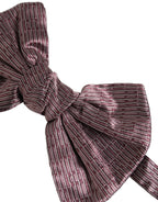 Men Maroon 100% Silk Adjustable Neck Papillon Bow Tie