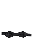 Men Black 100% Silk Adjustable Neck Papillon Bow Tie