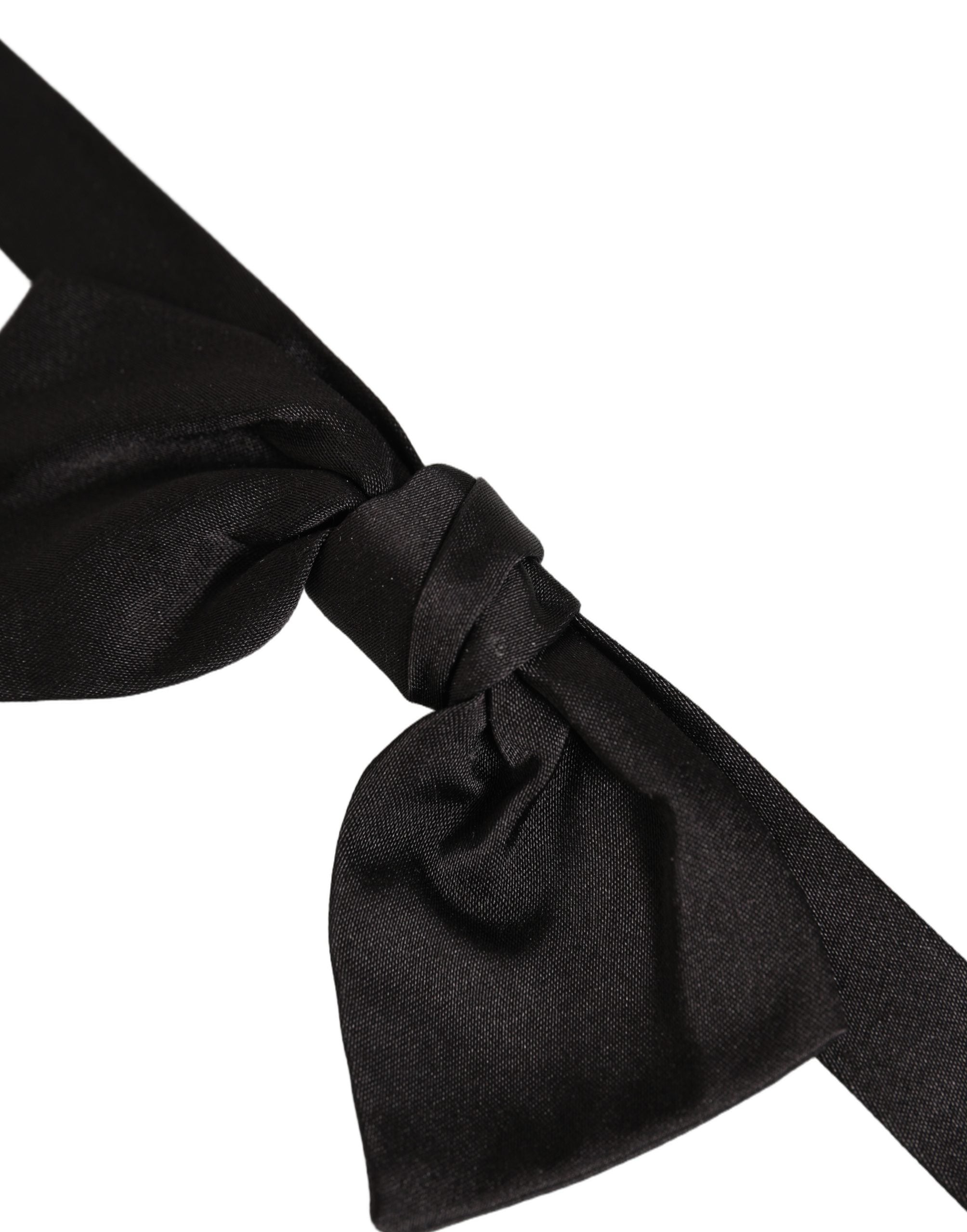 Men Black 100% SIlk Adjustable Neck Papillon Bow Tie