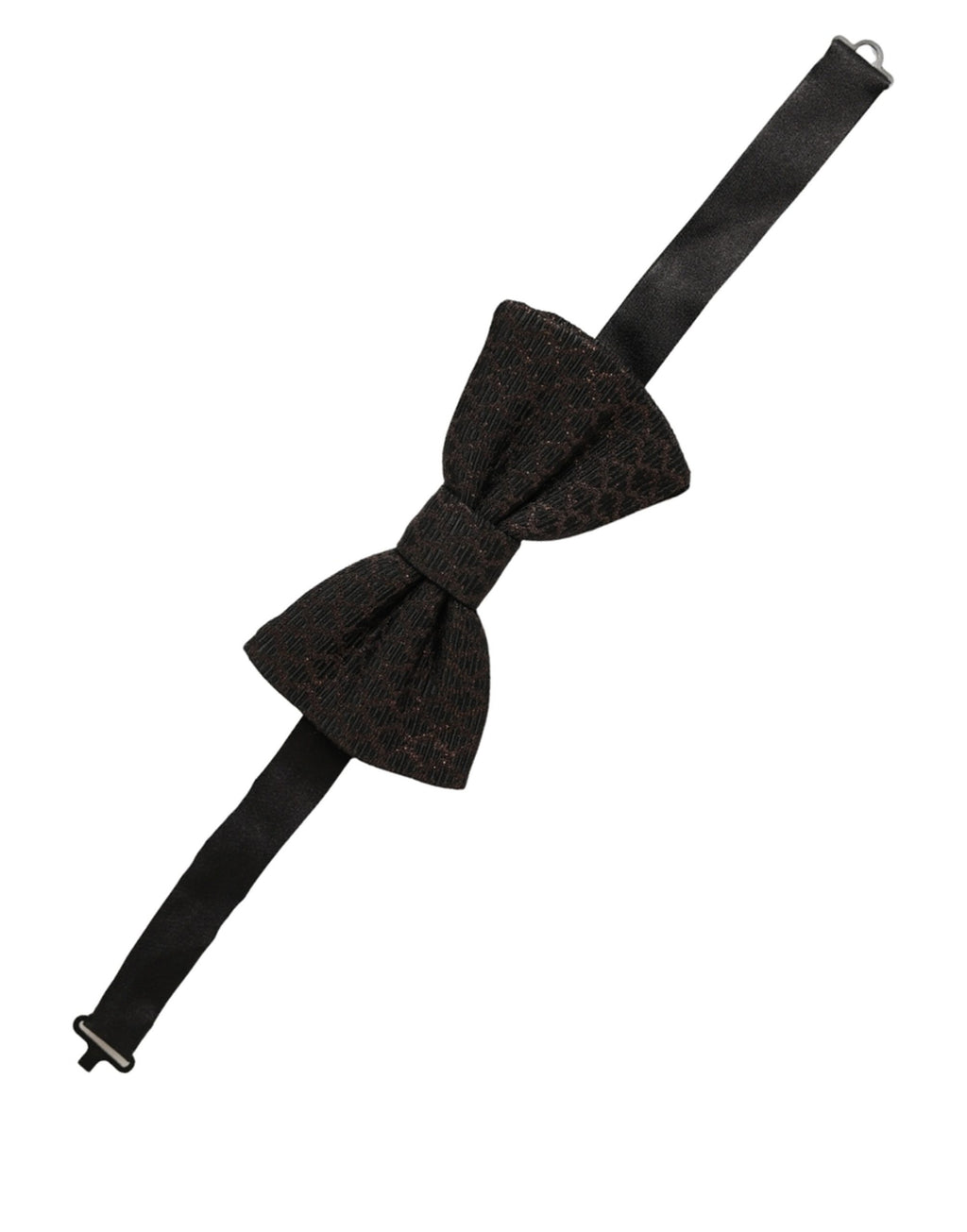 Men Brown 100% Silk Adjustable Neck Papillon Bow Tie