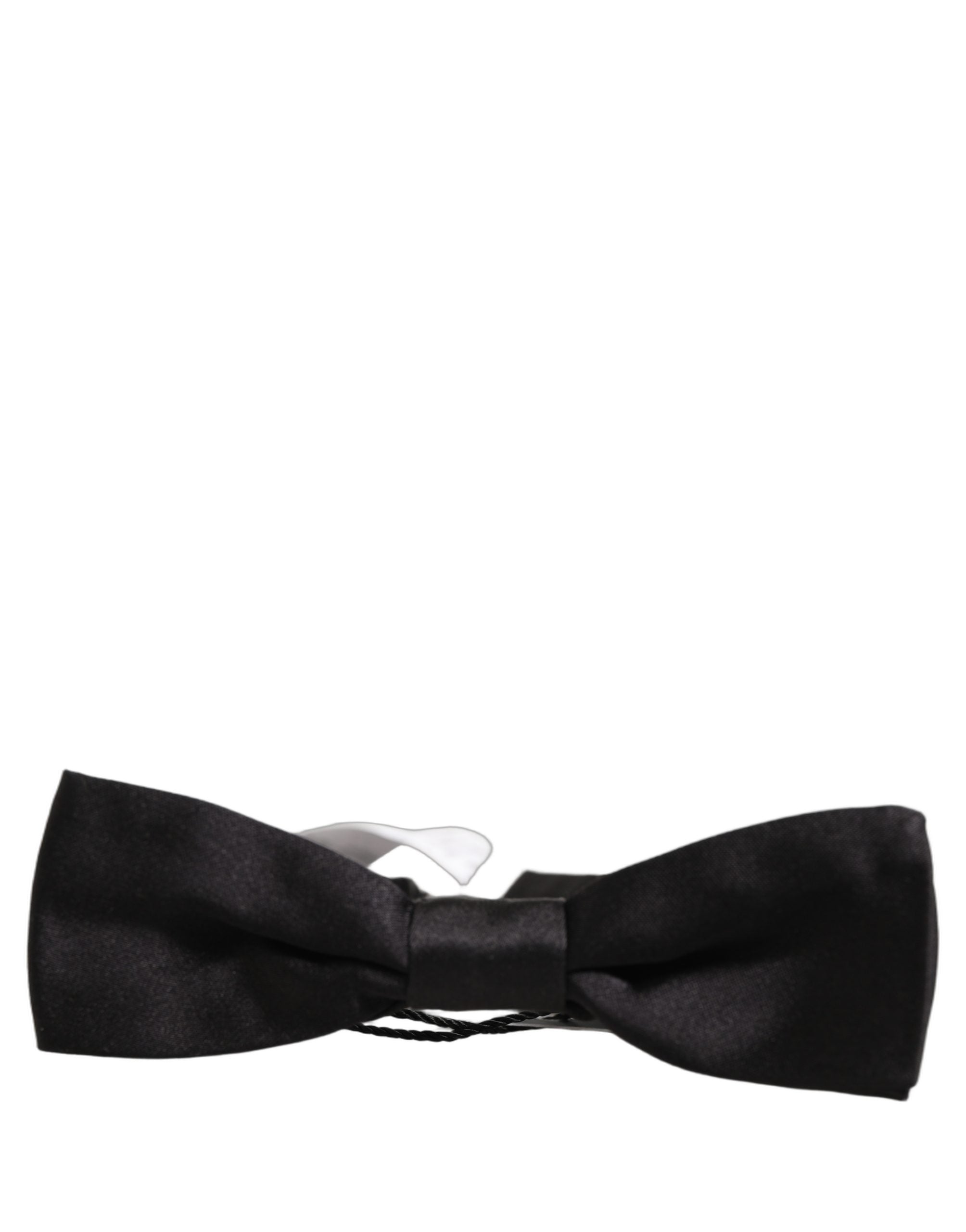 Men Black 100% Silk Adjustable Neck Papillon Bow Tie