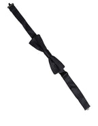 Men Black 100% Silk Adjustable Neck Papillon Bow Tie