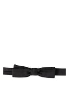 Men Black 100% SIlk Adjustable Neck Papillon Bow Tie