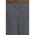 Gray Wool Oves Aries Midi Skirt