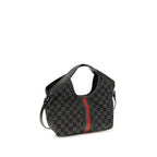Black Fabric Shoulder Bag