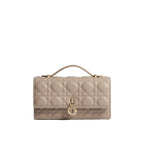 Beige Leather Clutch Bag