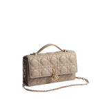 Beige Leather Clutch Bag