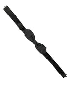 Men Black Polyester Adjustable Neck Papillon Bow Tie