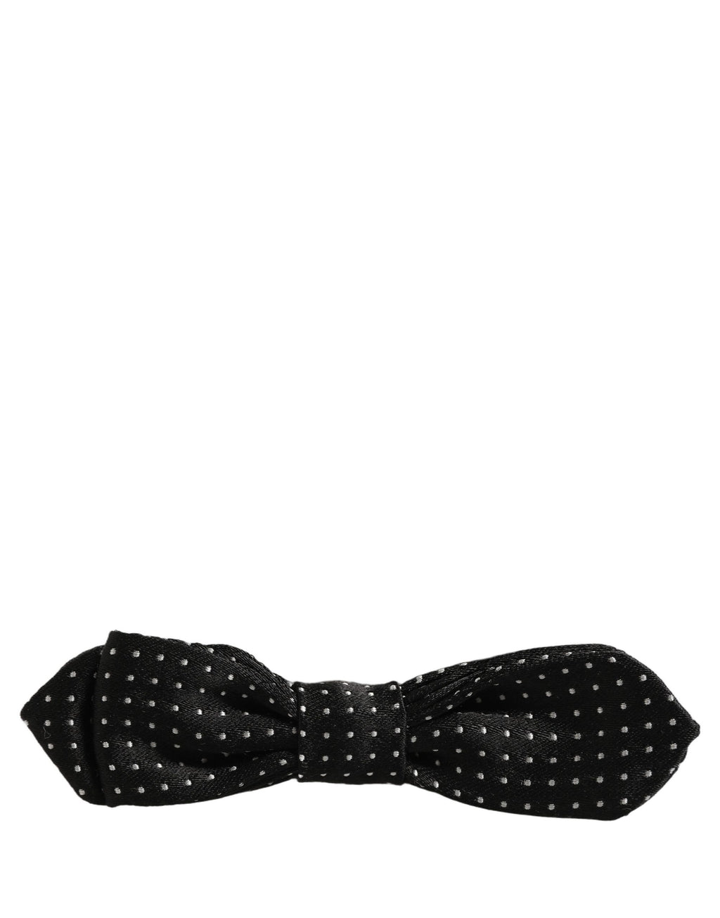 Black White Polka Dot Adjustable Neck Papillon Bow Tie